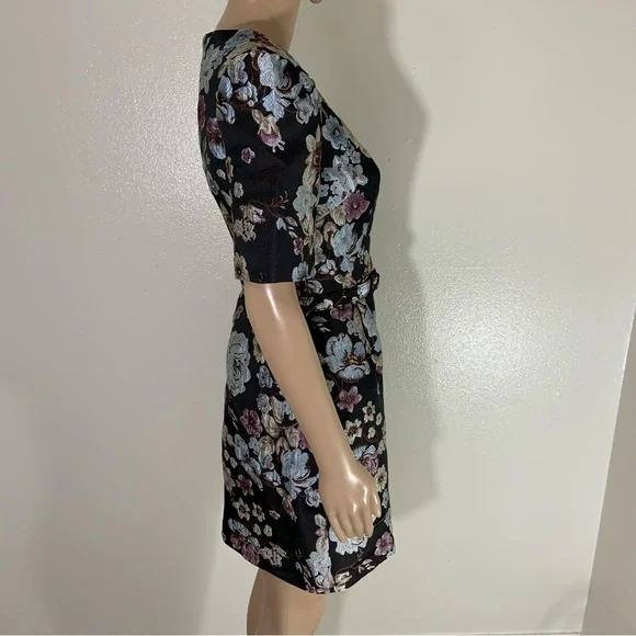 Gal Meets Glam Floral Black Presley dress - Picture 4 of 8